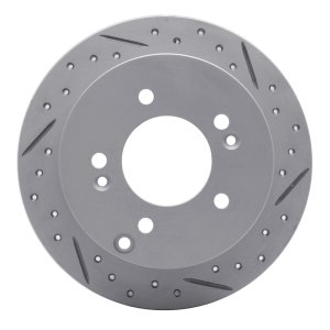 Hyundai Tucson Brake Rotor (1) - Rear Right - DFC - Drilled & Slotted Geoperformance - `01-`10