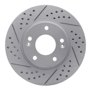 Hyundai Tucson Brake Rotor (1) - Front Left - DFC - Geoperformance Rotor - Drilled & Slotted - `03-`13