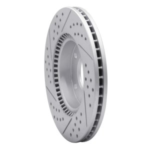 Hyundai Tucson Brake Rotor (1) - Front Right - DFC - Drilled & Slotted Geoperformance - `03-`13