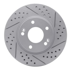 Hyundai Tucson Brake Rotor (1) - Front Right - DFC - Drilled & Slotted Geoperformance - `03-`13