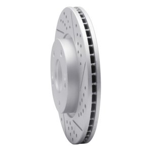 Hyundai Tucson Brake Rotor (1) - Front Right - DFC - Drilled & Slotted Geoperformance - `03-`13