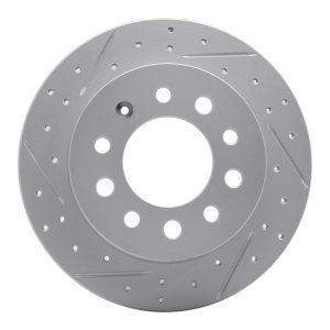 Hyundai Tiburon Brake Rotor (1) - Rear Left - DFC - Drilled & Slotted Geoperformance - `03-`08