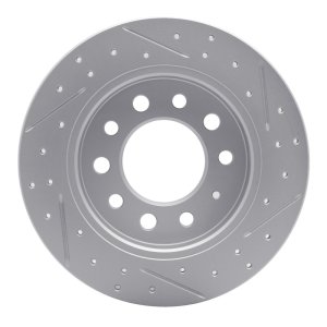 Hyundai Tiburon Brake Rotor (1) - Rear Left - DFC - Drilled & Slotted Geoperformance - `03-`08