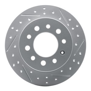 Hyundai Tiburon Brake Rotor (1) - Rear Right - DFC - Drilled & Slotted Geoperformance - `03-`08