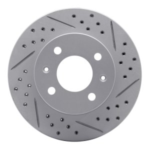 Dodge Verna Brake Rotor (1) - Front Right - DFC - Drilled & Slotted Geoperformance Rotor - `03-`06