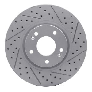 Hyundai Azera Brake Rotor (1) - Front Right - DFC - Drilled & Slotted Geoperformance - `04-`11