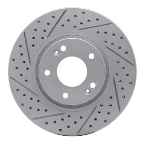 Hyundai Sonata Brake Rotor (1) - Front Left - DFC - Drilled & Slotted Geoperformance - `05-`24