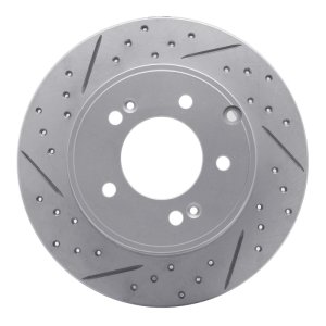 Hyundai Azera Brake Rotor (1) - Rear Left - DFC - Drilled & Slotted Geoperformance - `05-`20