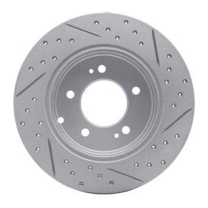 Hyundai Tucson Brake Rotor (1) - Rear Right - DFC - Geoperf Drilled & Slotted - `05-`20