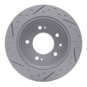 Hyundai Elantra Brake Rotor (1) - Rear Right - DFC - Drilled & Slotted Geoperformance - `07-`10