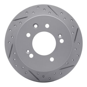 Hyundai Elantra Brake Rotor (1) - Rear Right - DFC - Drilled & Slotted Geoperformance - `07-`10