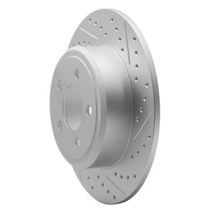 Hyundai Tiburon Brake Rotor (1) - Rear Right - DFC - Drilled & Slotted Geoperformance - `07-`08