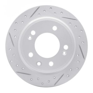 Hyundai Tucson Brake Rotor (1) - Rear Left - DFC - Drilled & Slotted Geoperformance - `09-`16