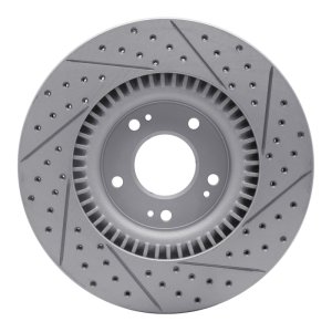 Hyundai Genesis Brake Rotor (1) - Front Left - DFC - Drilled and Slotted Geoperformance - `09-`11