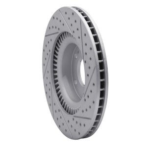 Hyundai Genesis Brake Rotor (1) - Front Left - DFC - Drilled and Slotted Geoperformance - `09-`11