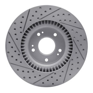 Hyundai Genesis Sedan Brake Rotor (1) - Front Right - DFC - Drilled & Slotted Geoperformance - `09-`11