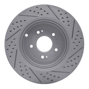 Hyundai Genesis Coupe Brake Rotor (1) - Rear Left - DFC - Geoperformance Slotted/Drilled - `10-`16