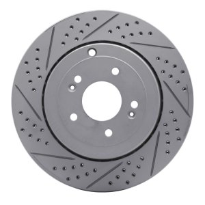 Hyundai Genesis Coupe Brake Rotor (1) - Rear Left - DFC - Geoperformance Slotted/Drilled - `10-`16