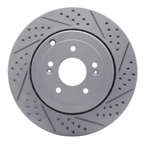 Hyundai Genesis Coupe Brake Rotor (1) - Rear Right - DFC - Drilled & Slotted Geoperformance - `10-`16