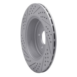 Hyundai Genesis Coupe Brake Rotor (1) - Rear Right - DFC - Drilled & Slotted Geoperformance - `10-`16