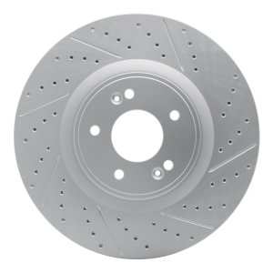 Hyundai Genesis Coupe Brake Rotor (1) - Front Right - DFC - Drilled & Slotted Geoperformance - `10-`16