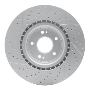 Hyundai Genesis Coupe Brake Rotor (1) - Front Right - DFC - Drilled & Slotted Geoperformance - `10-`16
