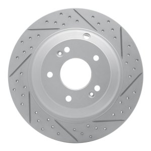 Hyundai Genesis Coupe Brake Rotor (1) - Rear Right - DFC - Drilled & Slotted Geoperformance - `10-`16