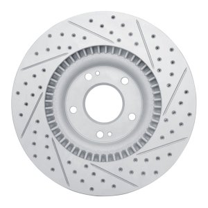 Hyundai Genesis Coupe Brake Rotor (1) - Front Left - DFC - Drilled & Slotted Geoperformance - `10-`16