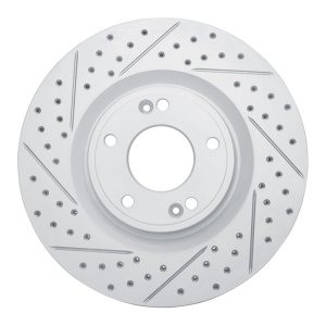 Hyundai Genesis Coupe Brake Rotor (1) - Front Left - DFC - Drilled & Slotted Geoperformance - `10-`16