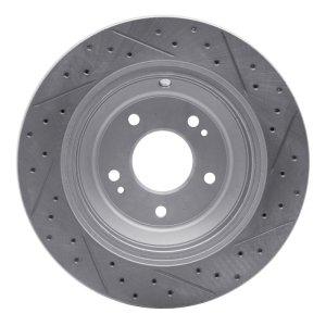Hyundai Equus Brake Rotor (1) - Rear Left - DFC - Drilled & Slotted Geoperformance - `11-`17
