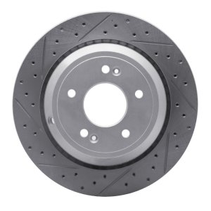 Hyundai Equus Brake Rotor (1) - Rear Right - DFC - Drilled & Slotted Geoperformance - `11-`17