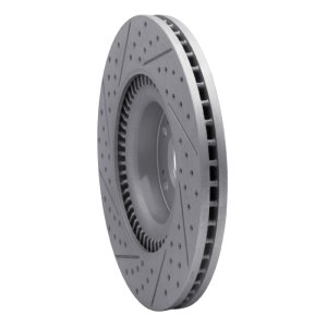 Genesis G80 Brake Rotor (1) - Front Right - DFC - Drilled & Slotted Geoperformance - `11-`17