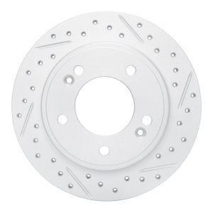 Hyundai Kona Brake Rotor (1) - Rear Right - DFC - Drilled & Slotted Geoperformance - `11-`26