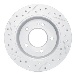 Hyundai Kona Brake Rotor (1) - Rear Right - DFC - Drilled & Slotted Geoperformance - `11-`26