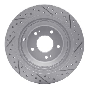 Genesis G80 Brake Rotor (1) - Rear Left - DFC - Drilled & Slotted Geoperformance - `09-`20