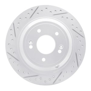 Genesis G80 Brake Rotor (1) - Rear Left - DFC - Drilled & Slotted Geoperformance - `09-`20