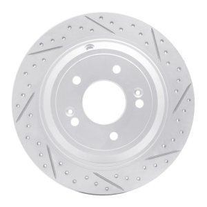 Genesis G80 Brake Rotor (1) - Rear Right - DFC - Drilled & Slotted Geoperformance - `09-`20
