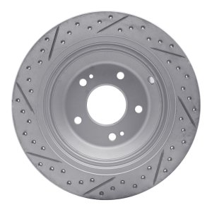 Genesis G80 Brake Rotor (1) - Rear Right - DFC - Drilled & Slotted Geoperformance - `09-`20