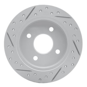 Dodge Attitude Brake Rotor (1) - Rear Right - DFC - Geoperformance Drilled & Slotted - `12-`25