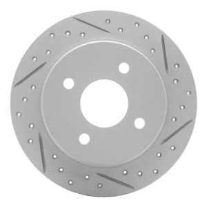 Dodge Attitude Brake Rotor (1) - Rear Right - DFC - Geoperformance Drilled & Slotted - `12-`25