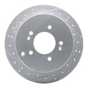 Hyundai Santa Fe Brake Rotor (1) - Rear Left - DFC - Drilled & Slotted Geoperformance - `01-`16
