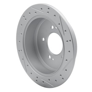 Hyundai Santa Fe Brake Rotor (1) - Rear Left - DFC - Drilled & Slotted Geoperformance - `01-`16