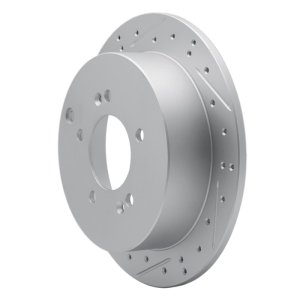 Hyundai Santa Fe Brake Rotor (1) - Rear Left - DFC - Drilled & Slotted Geoperformance - `01-`16