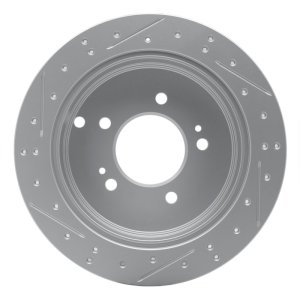 Hyundai Santa Fe Brake Rotor (1) - Rear Right - DFC - Geoperformance Drilled & Slotted - `01-`16