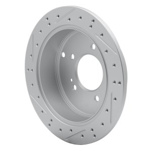 Hyundai Santa Fe Brake Rotor (1) - Rear Right - DFC - Geoperformance Drilled & Slotted - `01-`16
