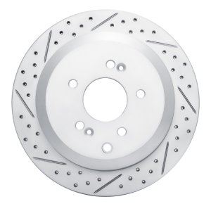 Hyundai Veracruz Brake Rotor (1) - Rear Left - DFC - Drilled & Slotted Geoperformance - `07-`12