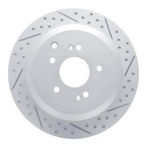 Hyundai Veracruz Brake Rotor (1) - Rear Right - DFC - Drilled & Slotted Geoperformance - `07-`12