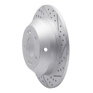 Hyundai Santa Fe Brake Rotor (1) - Rear Right - DFC - Drilled & Slotted Geoperformance - `10-`21