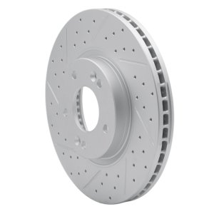 Hyundai Santa Fe Brake Rotor (1) - Front Left - DFC - Drilled & Slotted Geoperformance - `10-`13