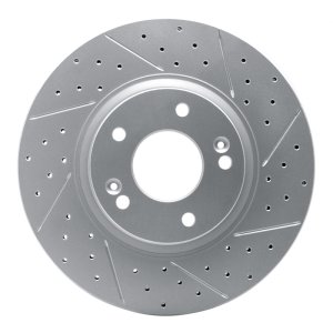 Hyundai Santa Fe Brake Rotor (1) - Front Right - DFC - Geoperformance Drilled & Slotted - `10-`13